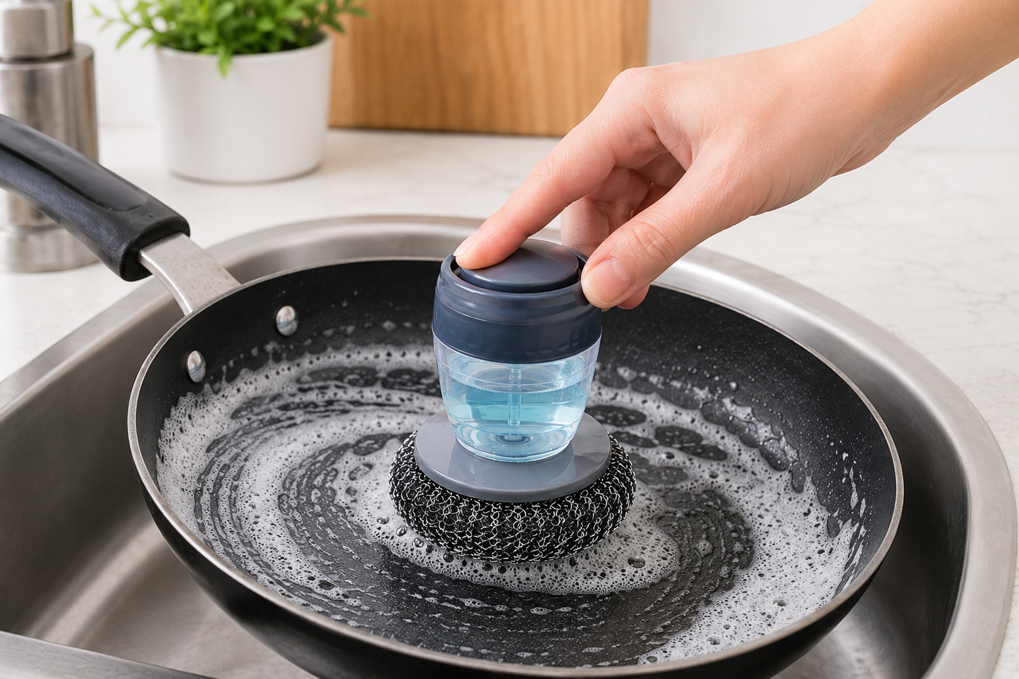 Soap Dispensing Cleaning Brush